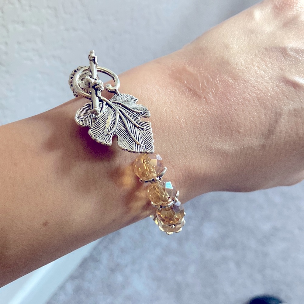 Handmade stone bracelet.